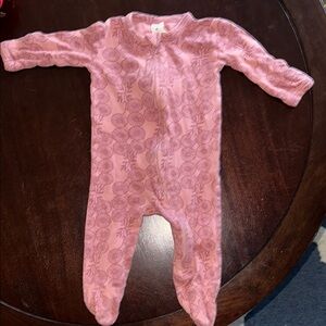 6-9 Mo - Kate Quinn Pink Patterned Kids Footie